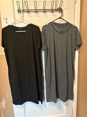 Black Midi T-Shirt Dress by Unknown Brand
